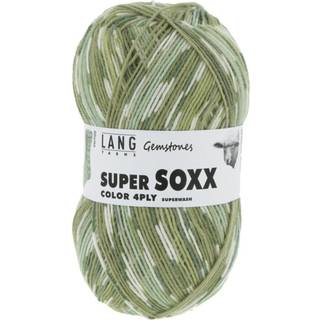 Lang Yarns Super Soxx Color 4-ply 382 Indhold: 75% ny uld, 25% polyamid Vægt/længde: 100 g = ca. 420 meter Anbefalede pinde: 2.5-3.5 mm. Strikkefasthed: 10 x 10 cm = 30 m x 41 p Vask: Maskinvask 40 ℃ / Kan tørretumbles / Brug aldrig skyllemiddel.