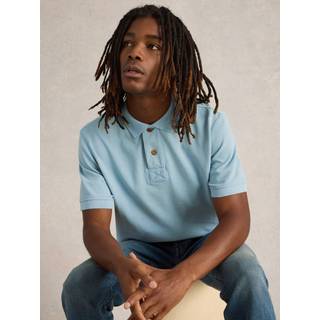 White Stuff White Stuff Blue 100% Cotton Utility Polo Shirt
