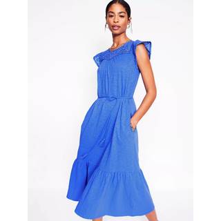 Boden Boden Juliet Broderi 100% Bomuld Midi Kjole - EU 38 Almindelig (UK 10 R)