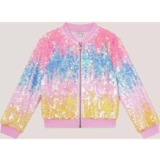 Monsoon Monsoon Pink Sequin Ombre Bomber Jacket