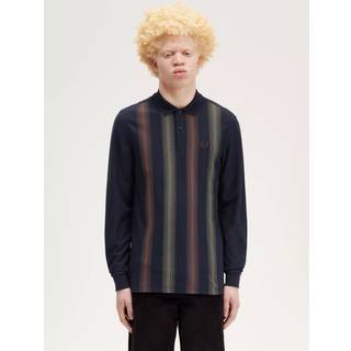 Fred Perry Long Sleeve Polo T Shirt Navy