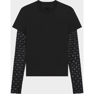 Givenchy Monogram 72 Glitter layered cotton T-shirt - black - XS