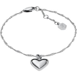 Fossil JF04837040 Stainless Steel Heart Charm Bracelet - J49374