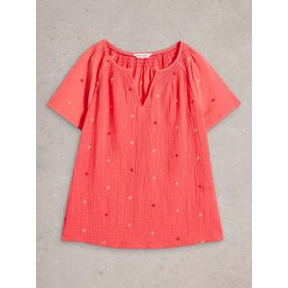 White Stuff White Stuff Red Luella Embroidered Top
