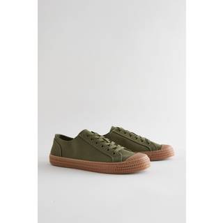 Next Green Canvas Trainers Shoes