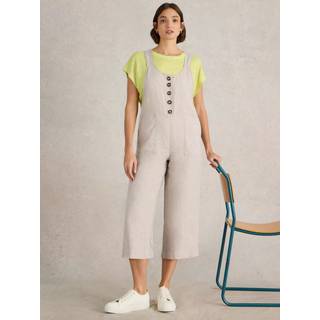 White Stuff White Stuff Natural Viola 100% Linen Dungarees