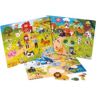 Happy Baby Puslespil i Træ - assorteret