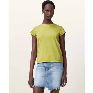 All Saints AllSaints Unity Green Anna Cap Sleeve Crew Neck T-Shirt