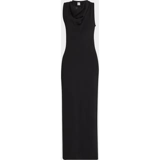 Toteme Draped wool-blend maxi dress - black - XXS