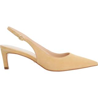 Dune London Dune London Cream Celinna Set Back Kitten Slingback Shoes