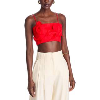 Farm Rio Floral-appliquÃ© top - red - XL