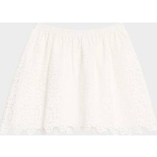 Frame The Deco embroidered cotton miniskirt - white - XS