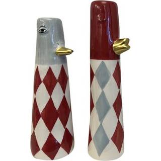 Vase and 18 cm harlekin -Rødt hoved