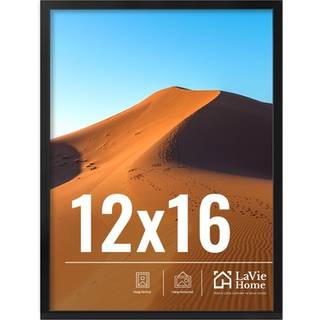 Lavie Hjem 12x16 Billedramme til vægvisning 12x16 Sort billedramme med HD Plexiglas 12 x 16 plakatramme 1 Pakningsdisplay til lodret eller vandre