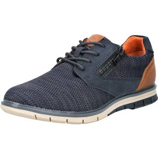 bugatti Herren Schnürschuhe blau Textil & Canvas
