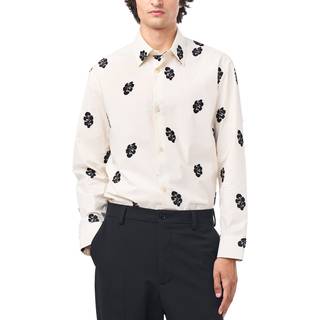NN07 Freddy Printed Cotton Shirt Ivory