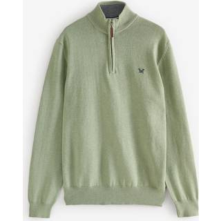 Crew Clothing 100% Bomuld Klassisk Sweatermed halv lynlåsStor