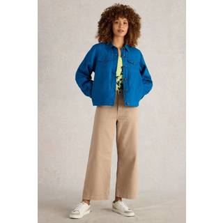 White Stuff White Stuff Blue Camille 100% Linen Jacket