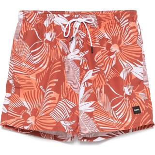 BOSS Piranha Swim Shorts - Orange patterned - Large