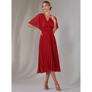 Jolie Moi Jolie Moi Metallisk Prikker Chiffon Plisseret Kjole - EU 42 (UK 14)