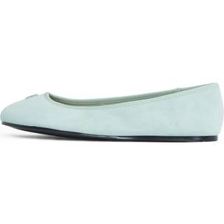 TH Monogram Suede Ballerinas