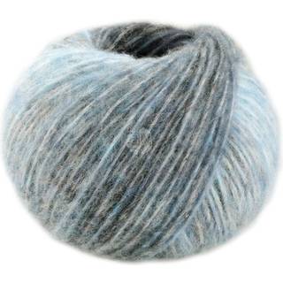 Lana Grossa Picasso 04 Antracit/Mørkegrå/Lysegrå/Lys turkis/Gråblå Indhold: 36% baby alpaca, 36% merinould, 28% polyamid Vægt/Længde: 50 g = ca. 210 meter Anbefalede pinde: 5-6 mm Strikkefasthed: 10 x 10 cm = 16 m x 22 p Vask:Håndvask / Tørres fladt.