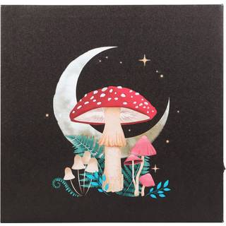 Magic Forest Mushroom Wandbild mit Licht 30x30cm