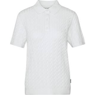 Barbour - Dame, Knitted Polo jumper- Hvid - 16 / Hvid