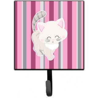 """" Caroline's Treasures Kitten Cat Pink og Gray Wall Hook Small Multicolor """"