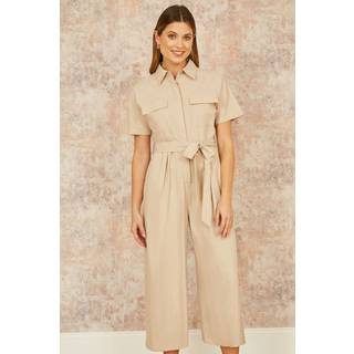 Yumi Yumi Natural Relaxed Fit Utility Jumpsuit