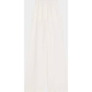 Loro Piana Valerio high-rise linen wide-leg pants - white - XXS