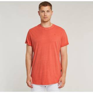 Text Back Graphic Overdyed Lash T-Shirt - Red - Men