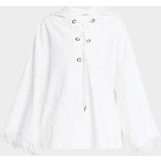 Dorothee Schumacher Cosy Towelling cotton terry jacquard hoodie - white - L