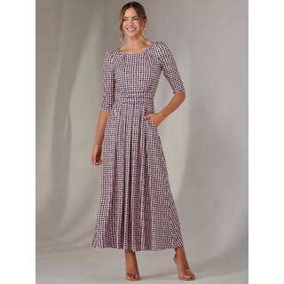 Jolie Moi Jolie Moi Pink Enya 3/4 Sleeve Jersey Midaxi Dress - 20