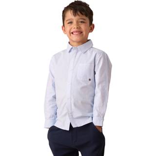 Angel & Rocket Angel & Rocket Blue Chase Orange Colour Block Smart 100% Cotton Shirt