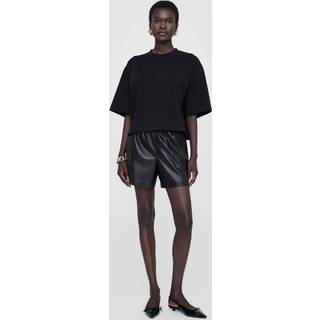 ANINE BING MYERS CROPPED TEE FRAMED MONOGRAM - L