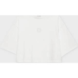 Myers Cropped Tee Framed Monogram - Ivory L