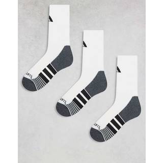Performance CLIMACOOL Cushioned Crew sokker, 3 par - White / Black - 40-42
