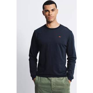 Aubin Aubin Buttermere 100% Cotton Long Sleeve White T-Shirt
