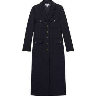 Reiss Reiss Navy Madison Wool-Blend Single-Breasted Coat