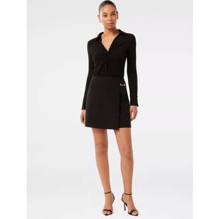 Forever New Forever New Black Emilia Twist Front Crepe Shirt