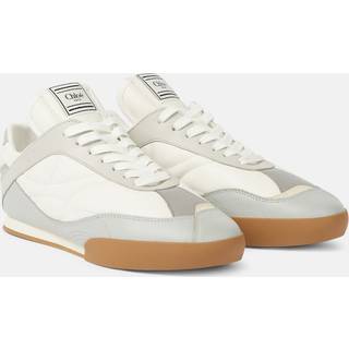 ChloÃ© Kick suede-trimmed sneakers - blue - EU 35
