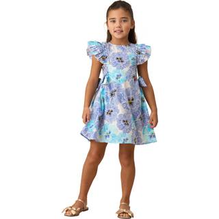 Angel & Rocket Angel & Rocket Blue Alessandra Side Bow Shirred Panel Dress