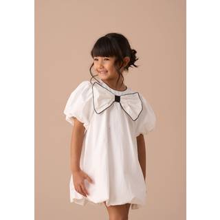 Angel & Rocket Angel & Rocket Nadia White Bubble Hem Bow Dress