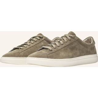 Sneakers i ruskind med ydersål i gummi