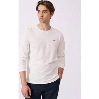 Aubin Aubin Buttermere 100% Cotton Long Sleeve White T-Shirt