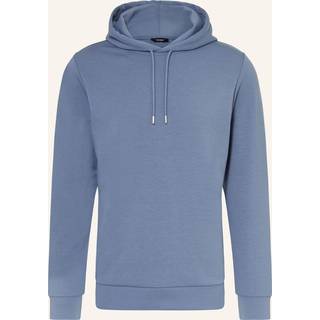 Reiss Reiss Airforce Blue Fabien Interlock Jersey Drawstring Hoodie