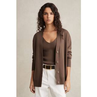 Reiss Reiss Mink Lucy Lyocell Blend V-Neck Cardigan