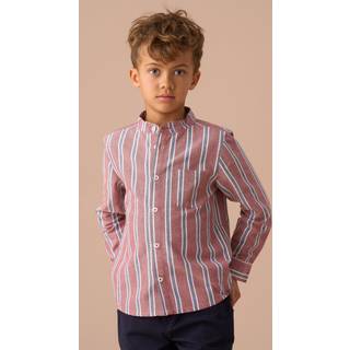 Angel & Rocket Angel & Rocket Red Benny Mandarin Stripe Shirt