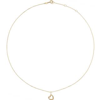 Jackie Gold Twisted Heart 14 Karat Gold Necklace JKN25.442